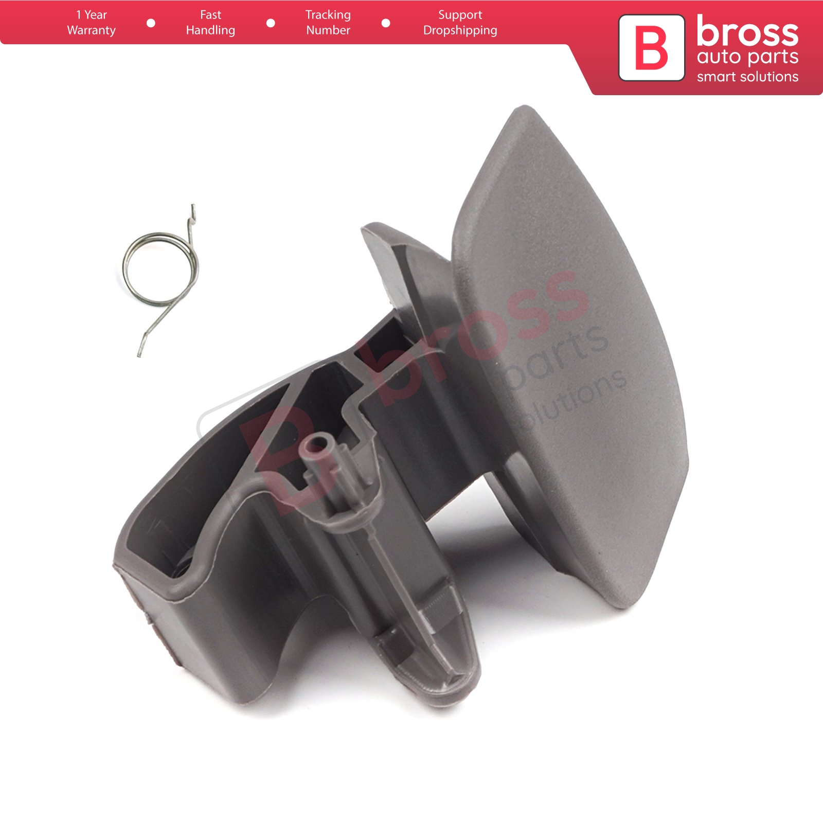 Loquet de boîte à gants à ressort pour Renault Megane II, Clio III-gris  34