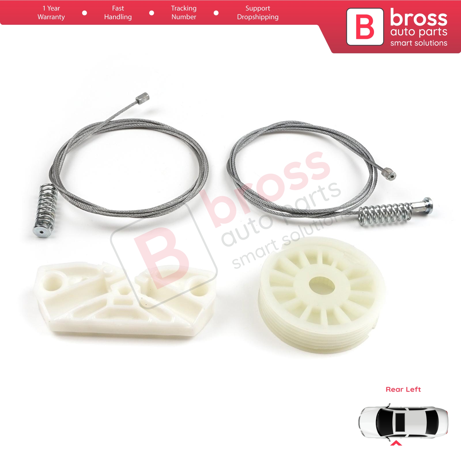 Kit De Reparación De La Ventana De La Puerta Trasera Izquierda Para Mercedes CLK Clase A209, C209 - Foto 10