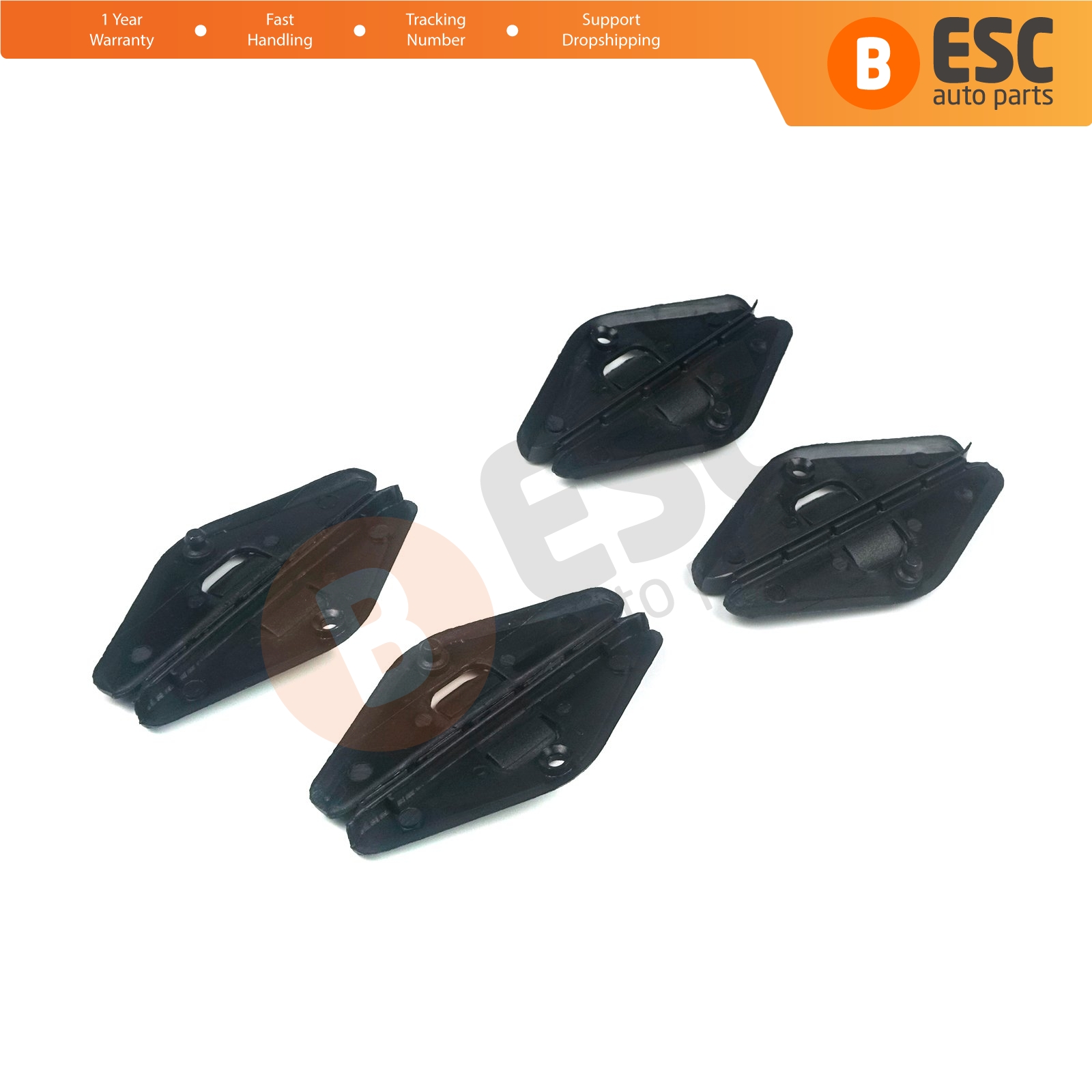 4 Pieces Front Door Window Guide Front Of Glass for Buick Chevrolet Olds Pontiac - Picture 3 of 7