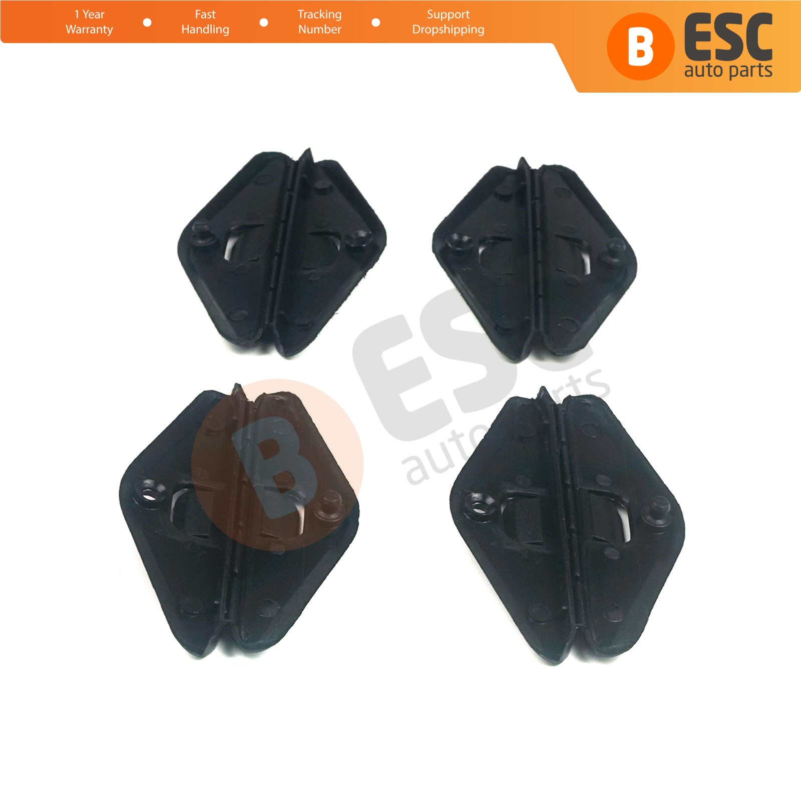 4 Pieces Front Door Window Guide Front Of Glass for Buick Chevrolet Olds Pontiac - Picture 5 of 7