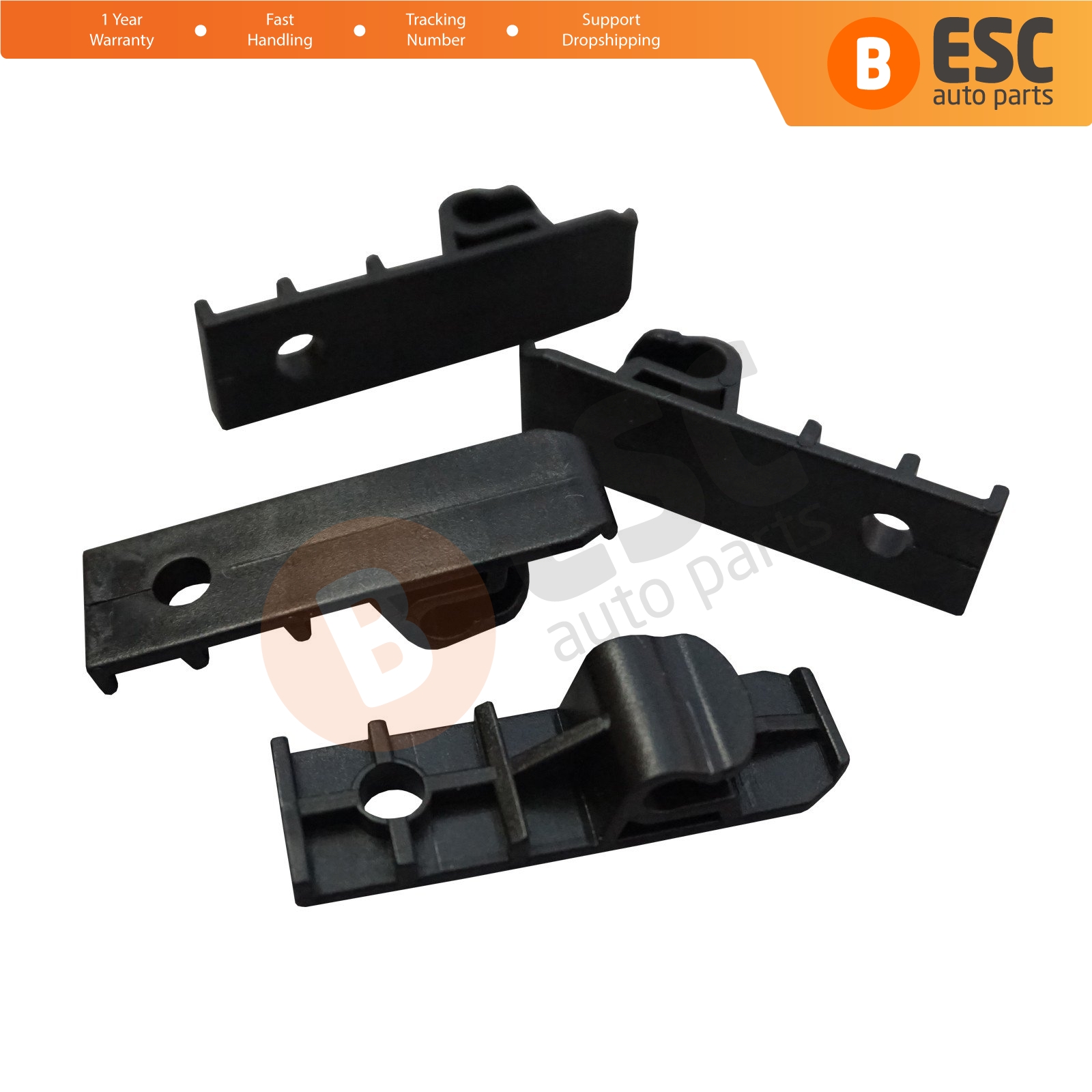 ESC ECF5052 4 Pieces Rear Seats Support Clips 7700649940 for Renault 9 11 - Picture 1 of 3