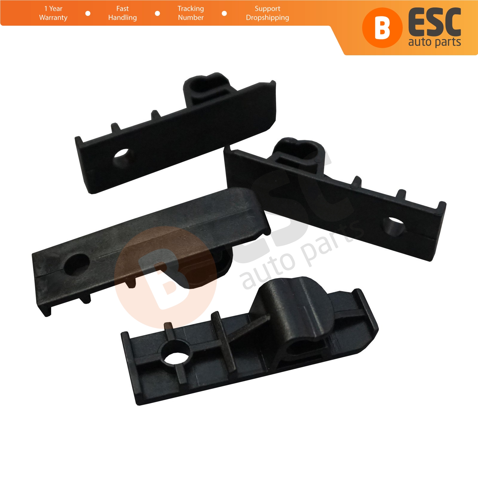 ESC ECF5052 4 Pieces Rear Seats Support Clips 7700649940 for Renault 9 11 - Picture 3 of 3