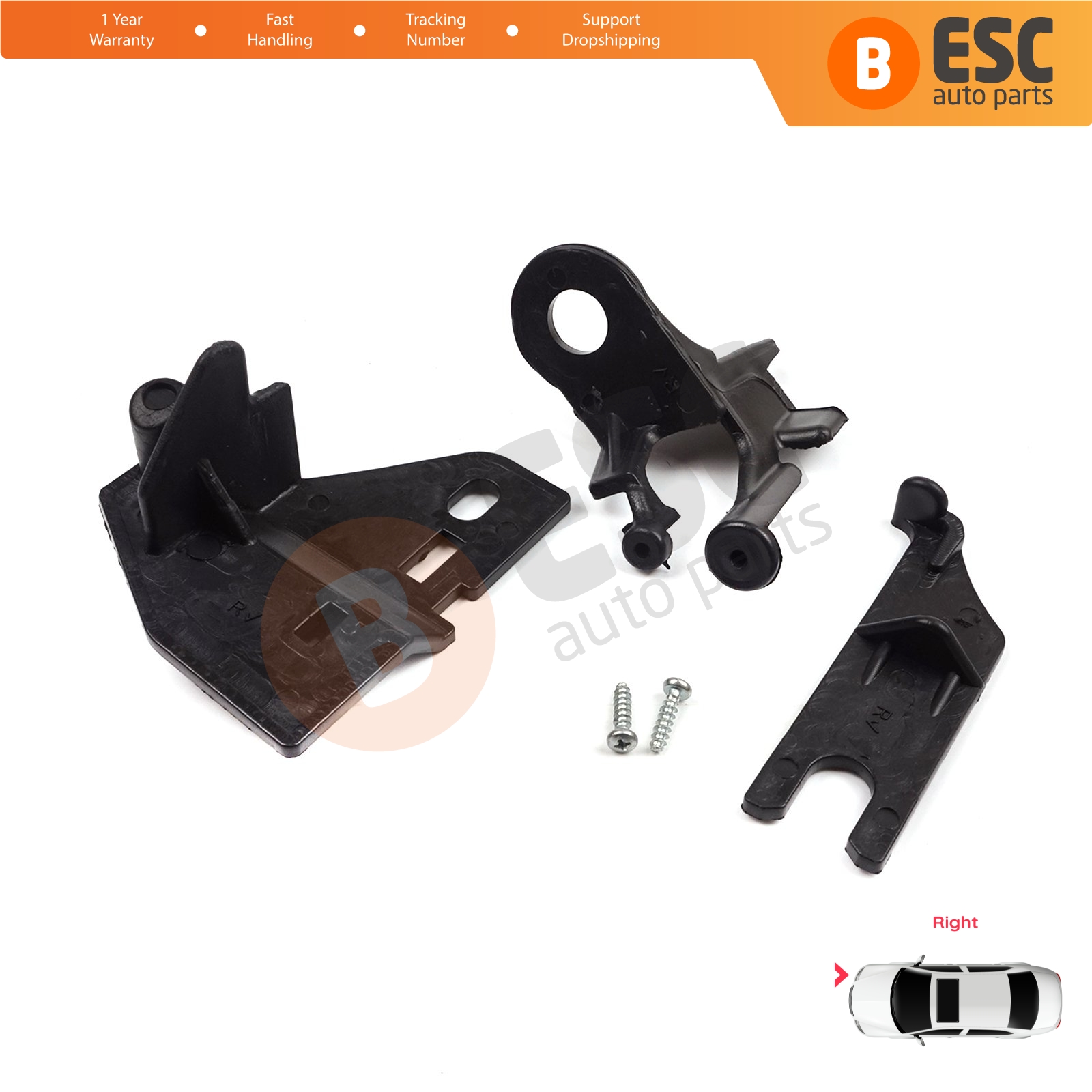 Headlight Headlamp Housing Repair Kit Right Side for Renault Clio MK4 2012-On