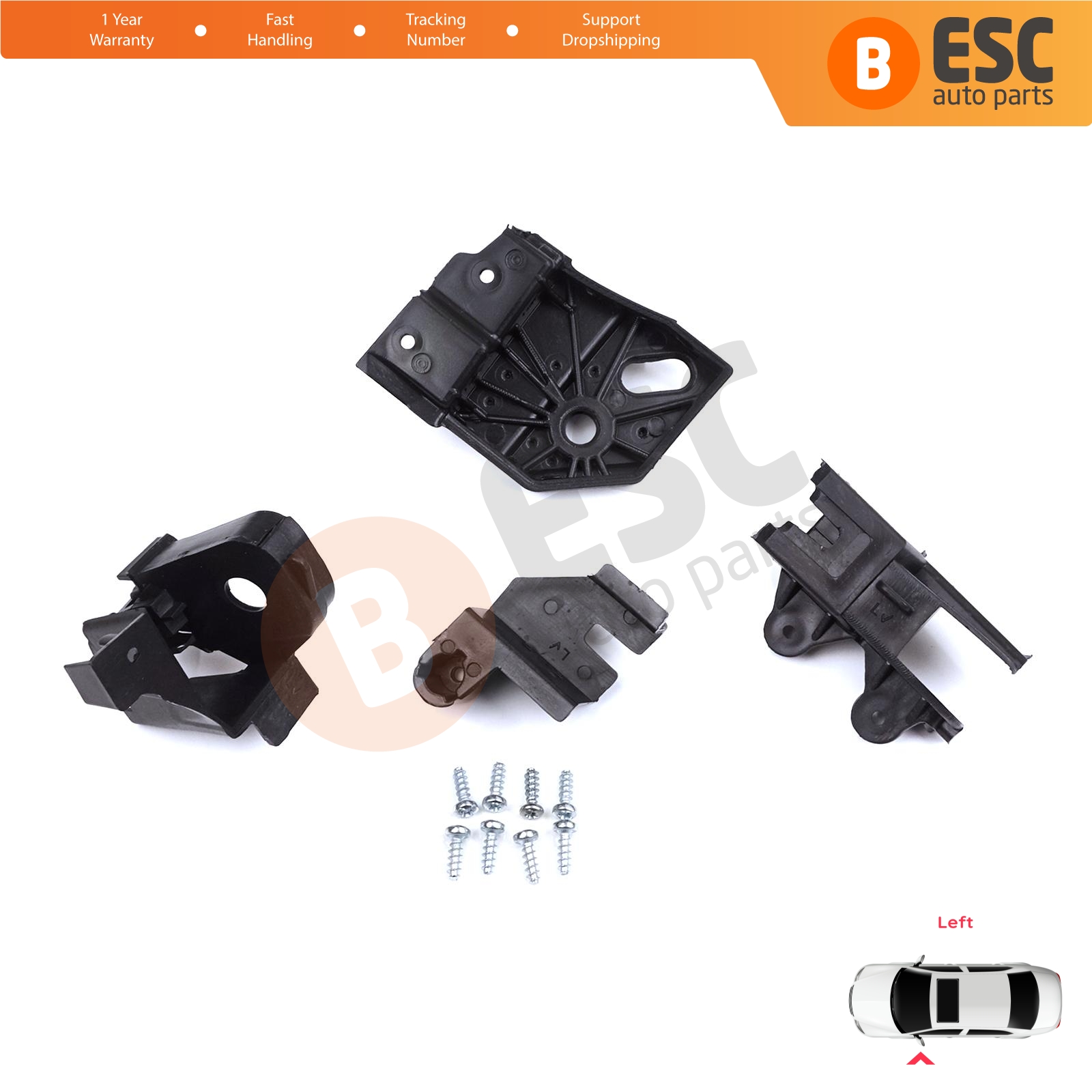 Headlight Holder Mount Bracket Set Left for Peugeot Rifter Partner K9 2018-On
