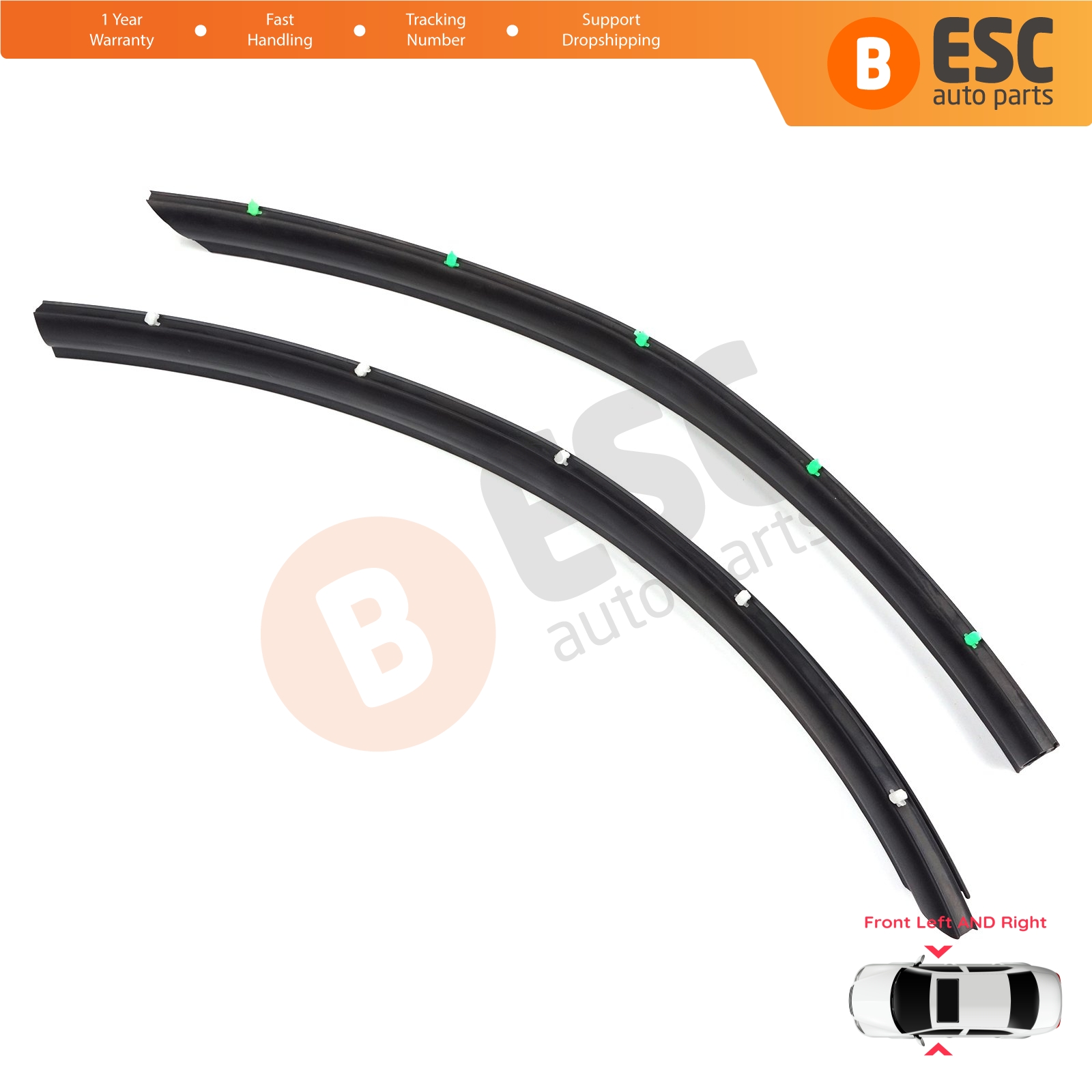 Front Door Inner Seal L+R Set for VW Transporter T5 T6 T6.1 Caravelle 7H0837565