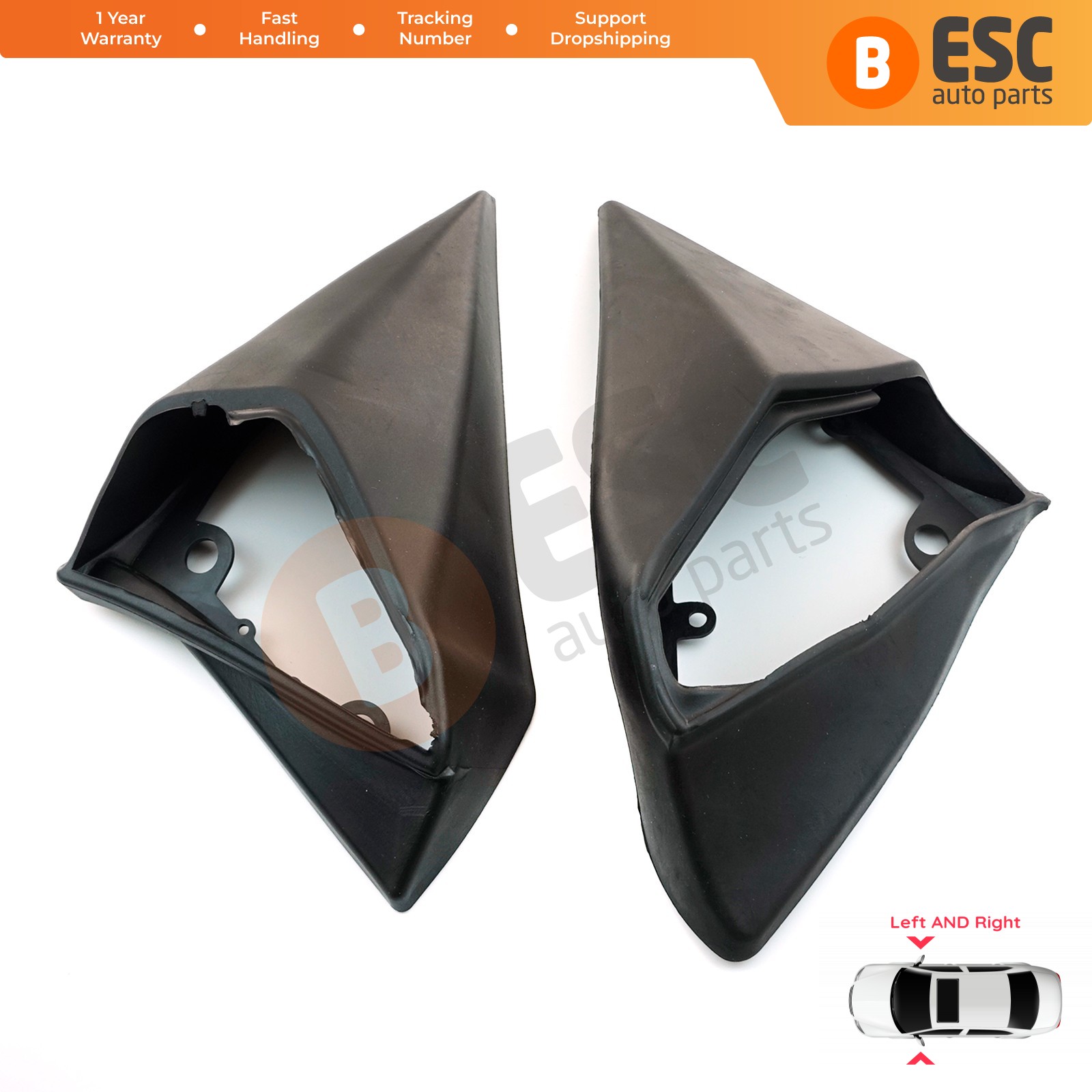 ESC ESP846FBA Sellos de goma para espejo exterior L+R LHD A1248107716 para M.Benz W201 W124