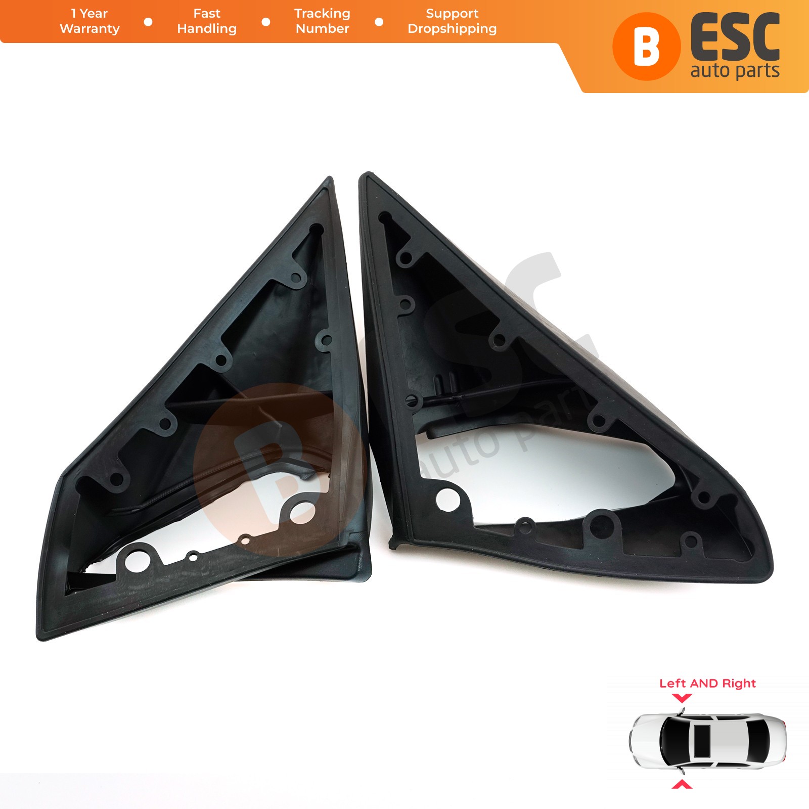 ESC ESP846FBA Sellos de goma para espejo exterior L+R LHD A1248107716 para M.Benz W201 W124