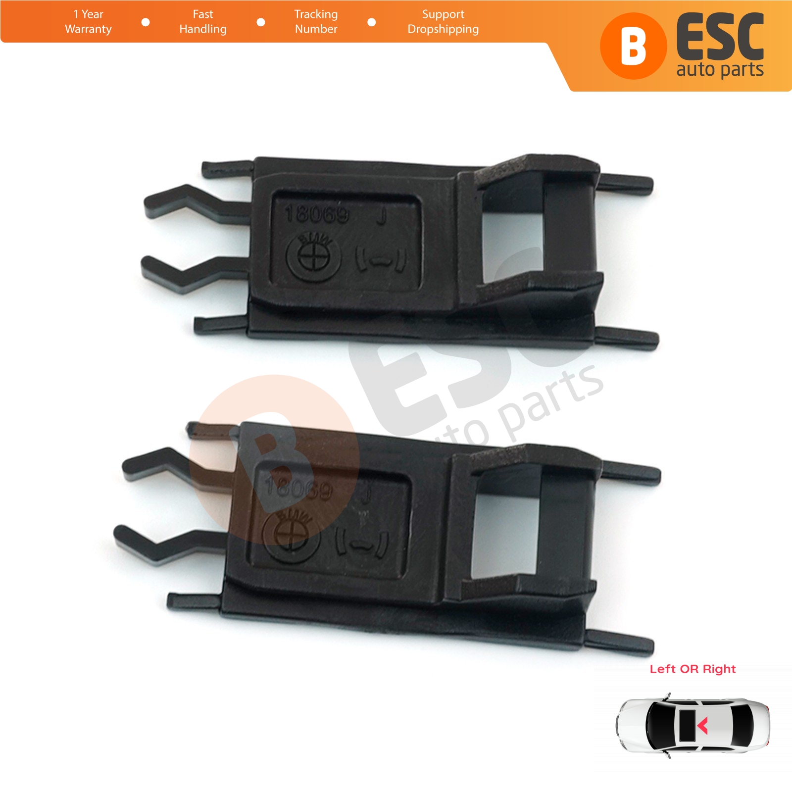 2 Pcs Sunroof Sliding Rail Lift Lever Hinge Clips for BMW E36 E38 E46 E39 X5 E53