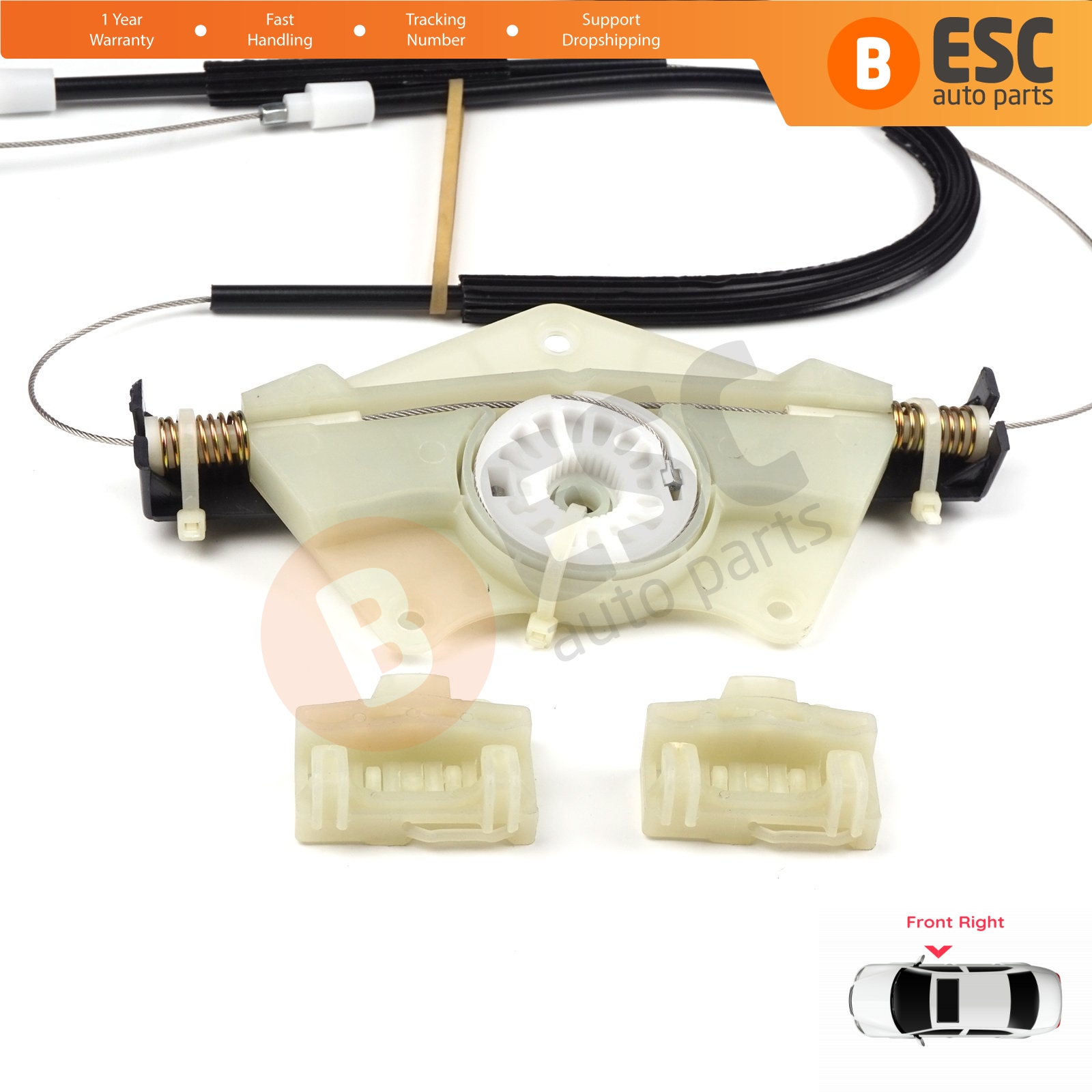 Window Regulator Repair Kit Front Right Door 3B1837462 for VW Passat B5 1998-200
