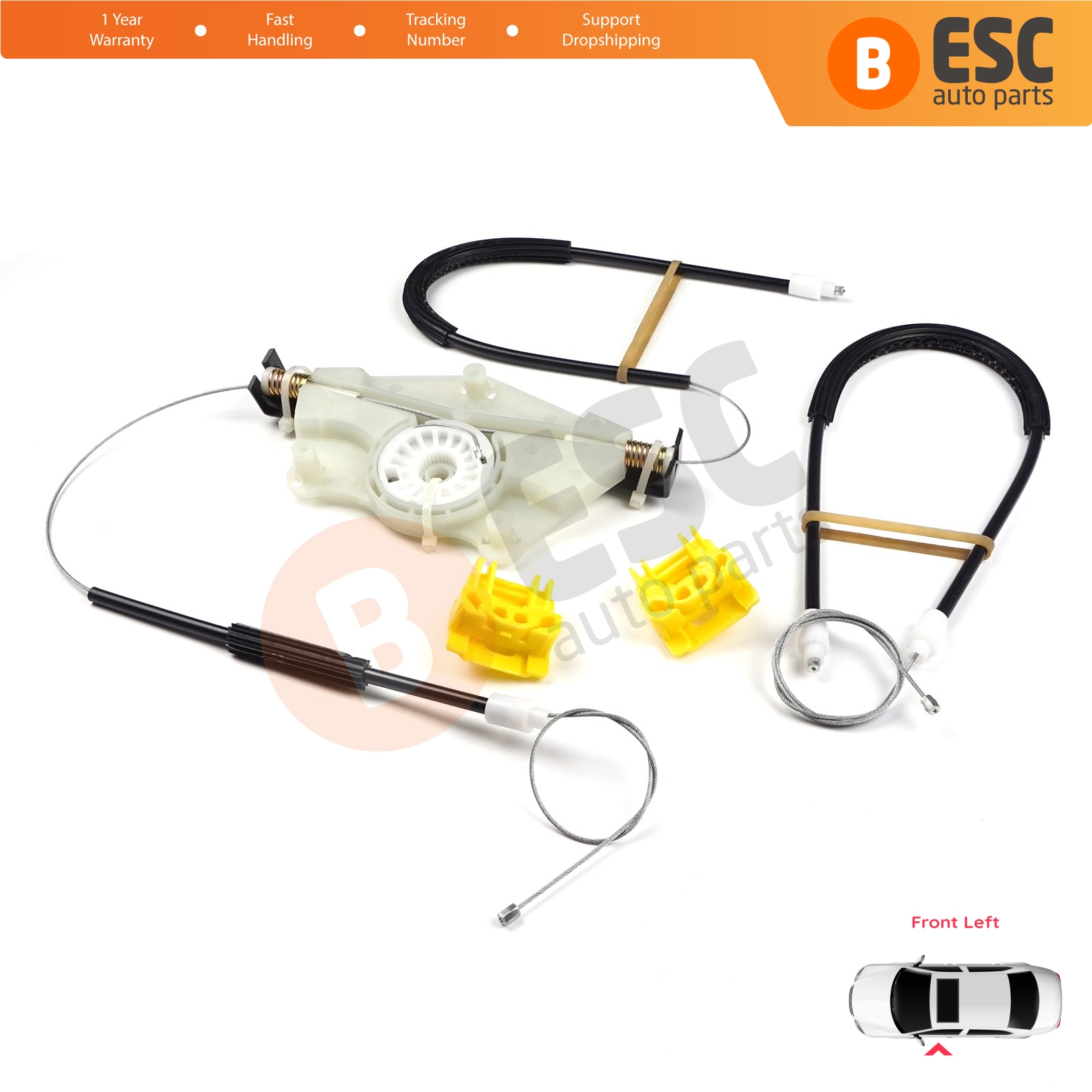 Window Regulator Kit Front Left Door for VW Golf MK4 Jetta