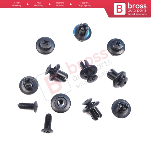 10 Pieces Bumper Push type Retainer Black for Hyundai 86590 28000 KIA 0G03250037A Mazda B092 51 833 Ford MB 455 56143