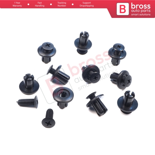 10 Pieces Bumper Push type Retainer Black for Hyundai 86590 28000 KIA 0G03250037A Mazda B092 51 833 Ford MB 455 56143