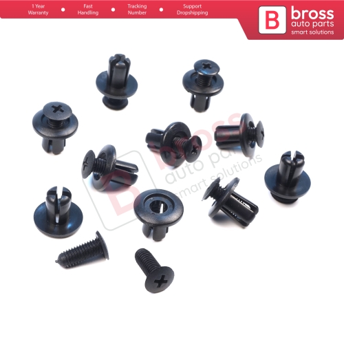 10 Pieces Bumper Push type Retainer Black for Hyundai 86590 28000 KIA 0G03250037A Mazda B092 51 833 Ford MB 455 56143