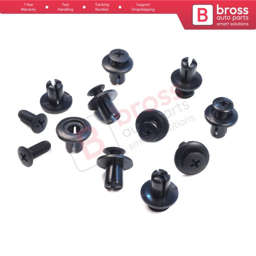 10 Pieces Bumper Push type Retainer Black for Hyundai 86590 28000 KIA 0G03250037A Mazda B092 51 833 Ford MB 455 56143