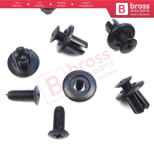 10 Pieces Bumper Push type Retainer Black for Hyundai 86590 28000 KIA 0G03250037A Mazda B092 51 833 Ford MB 455 56143