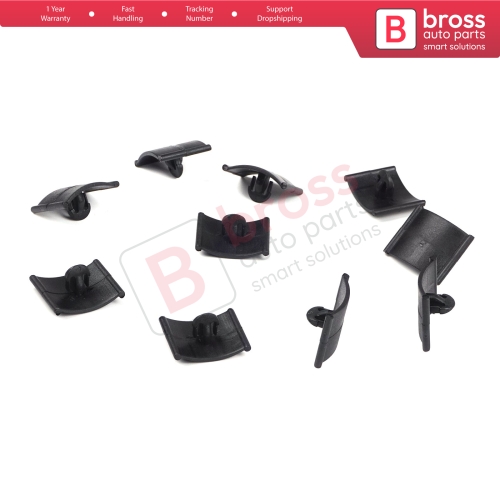 10 Pieces Hood Insulation Retainer Black for Opel Vauxhall 1162488 1162642 GM 90355604
