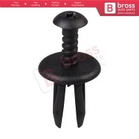 10 Pieces Push Type Retainer Expanding Screw Rivet Black for European Cars