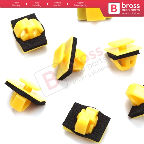 10 Pieces Body Side Moulding Clip with Sealer Yellow for Hyundai 87758 35000