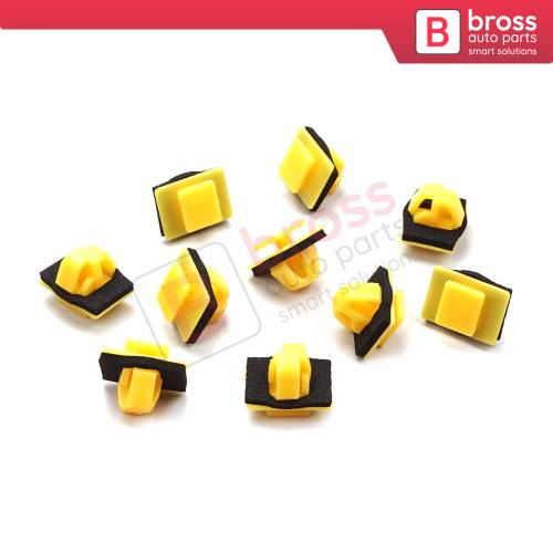 10 Pieces Body Side Moulding Clip with Sealer Yellow for Hyundai 87758 35000