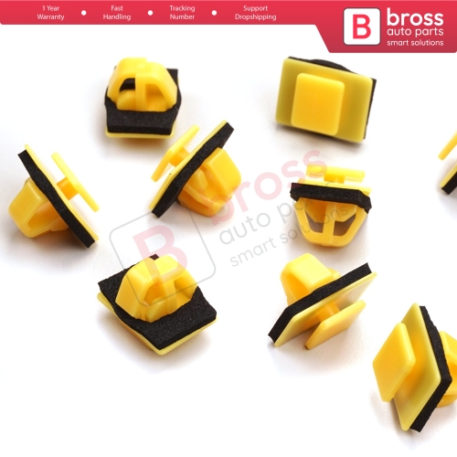 10 Pieces Body Side Moulding Clip with Sealer Yellow for Hyundai 87758 35000