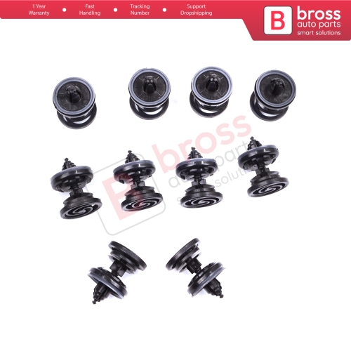 10 Pieces Door Panel Retainer Black for VW Audi 7L6868243
