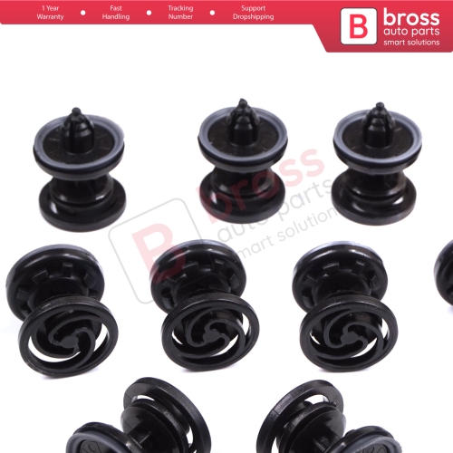 10 Pieces Door Panel Retainer Black for VW Audi 7L6868243