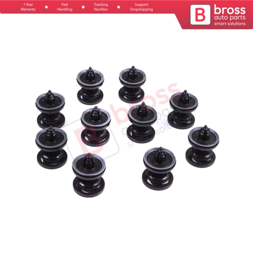 10 Pieces Door Panel Retainer Black for VW Audi 7L6868243