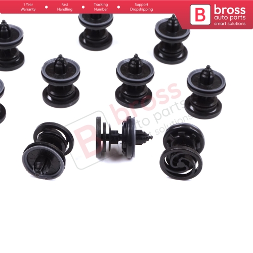 10 Pieces Door Panel Retainer Black for VW Audi 7L6868243