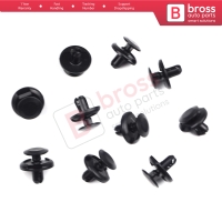 10 Pieces Fender Splash shield Push Type Retainer Black for Fiat 71741883 Suzuki 09409 07332 000 Toyota 90467 09164