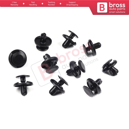 10 Pieces Fender Splash shield Push Type Retainer Black for Fiat 71741883 Suzuki 09409 07332 000 Toyota 90467 09164