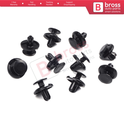 10 Pieces Fender Splash shield Push Type Retainer Black for Fiat 71741883 Suzuki 09409 07332 000 Toyota 90467 09164