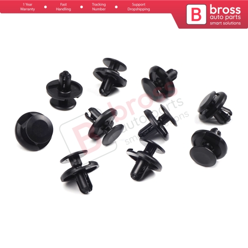 10 Pieces Fender Splash shield Push Type Retainer Black for Fiat 71741883 Suzuki 09409 07332 000 Toyota 90467 09164