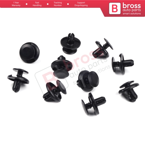 10 Pieces Fender Splash shield Push Type Retainer Black for Fiat 71741883 Suzuki 09409 07332 000 Toyota 90467 09164