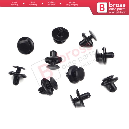 10 Pieces Fender Splash shield Push Type Retainer Black for Fiat 71741883 Suzuki 09409 07332 000 Toyota 90467 09164