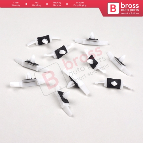 10 Pieces Drip Rail Moulding Clip White for Honda Acura 91528 SR4 003