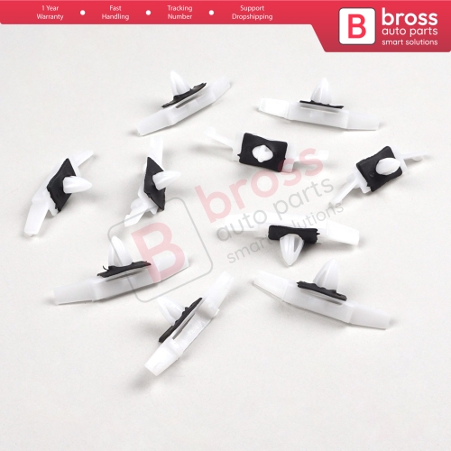 10 Pieces Drip Rail Moulding Clip White for Honda Acura 91528 SR4 003