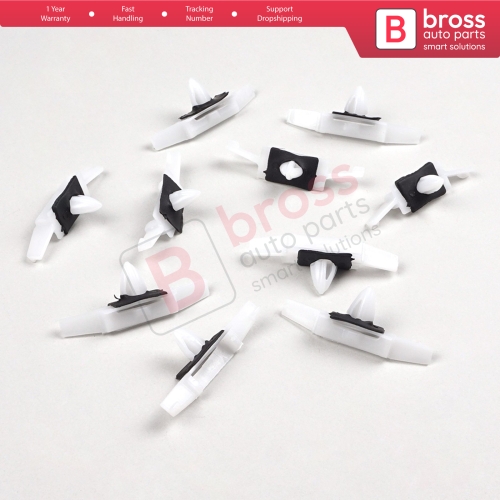 10 Pieces Drip Rail Moulding Clip White for Honda Acura 91528 SR4 003