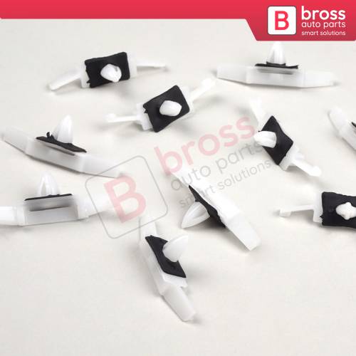 10 Pieces Drip Rail Moulding Clip White for Honda Acura 91528 SR4 003