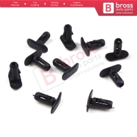 10 Pieces Retaining Clip Black for Renault 82176228