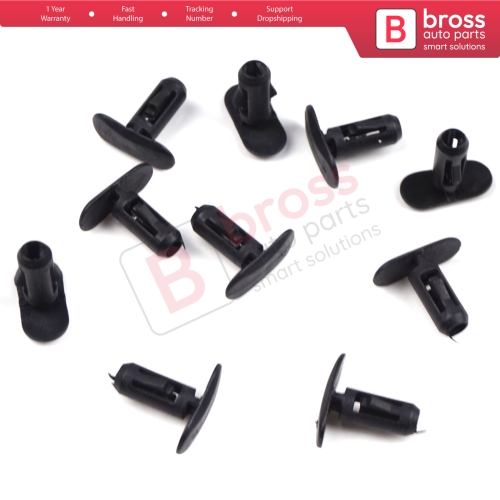 10 Pieces Retaining Clip Black for Renault 82176228