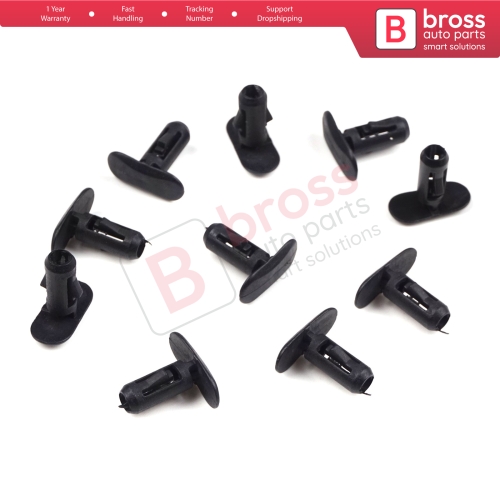 10 Pieces Retaining Clip Black for Renault 82176228