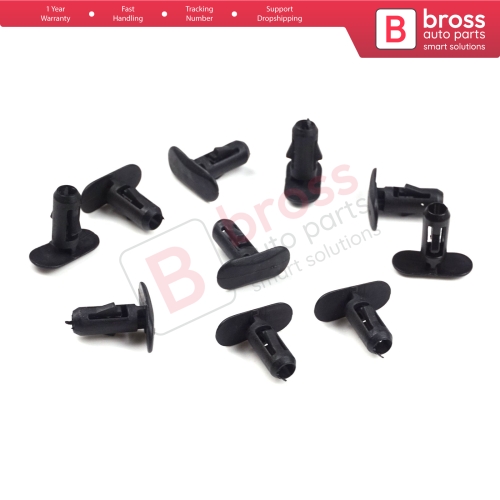 10 Pieces Retaining Clip Black for Renault 82176228