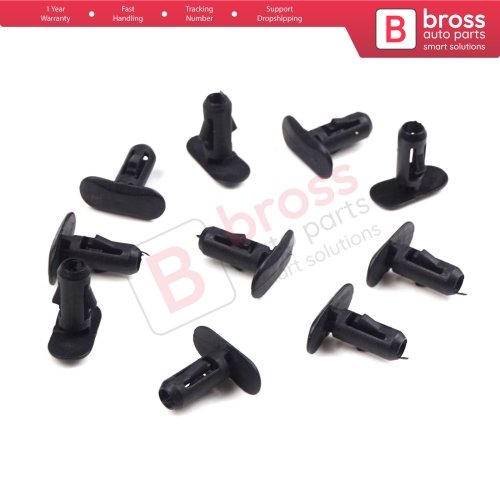 10 Pieces Retaining Clip Black for Renault 82176228