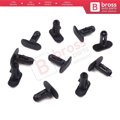 10 Pieces Retaining Clip Black for Renault 82176228