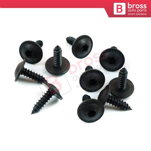 10 Pieces Round Head Cross Tapping Screw Car Metal Fasteners Head Diaöeter 13 mm Fits 4.8 mm Hole Stem Lenght 16 mm Total Lenght 20 mm
