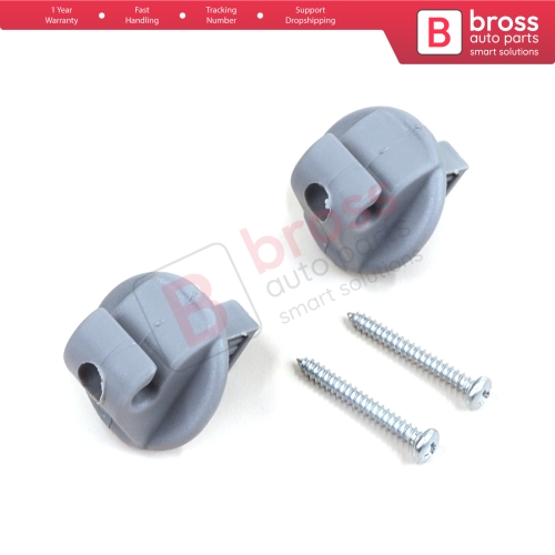 2 Pieces Sun Visor Clip Gray Color For Renault Clio Megane Scenic Laguna Twingo Modus Espace Vel Satis Trafic Kangoo