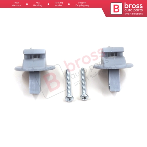 2 Pieces Sun Visor Clip Gray Color For Renault Clio Megane Scenic Laguna Twingo Modus Espace Vel Satis Trafic Kangoo