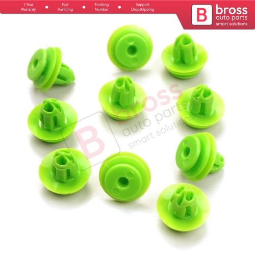 10 Pieces Door Panel Interior Trim Retainer Green Clips For Honda 91560 SZW 003