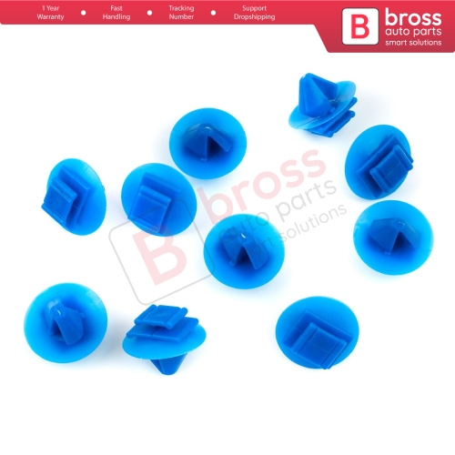 10 Pieces Side Moulding Blue Clip Bumper Bonnet Air Intake Covering for Citroën Peugeot 8565.40 Renault 7701049270