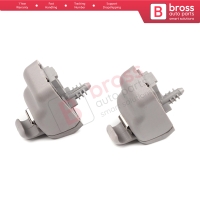 2 Pieces Sun Visor Holder Clips Hook Retainer Light Gray 735633192 For Fiat Tipo 356 Egea 2015-On